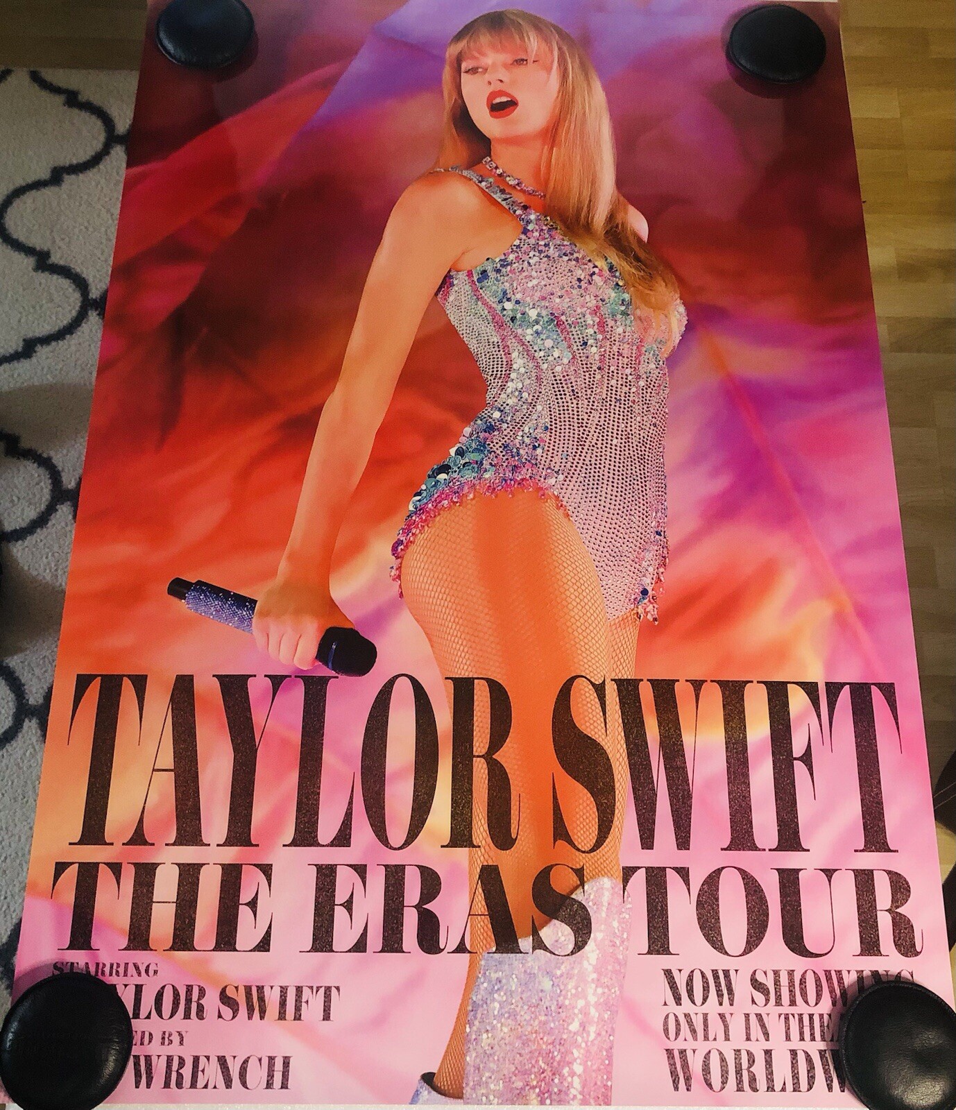 TAYLOR SWIFT THE ERAS TOUR Original Movie Poster Full Size DS 27X40 MINT Red Vsn