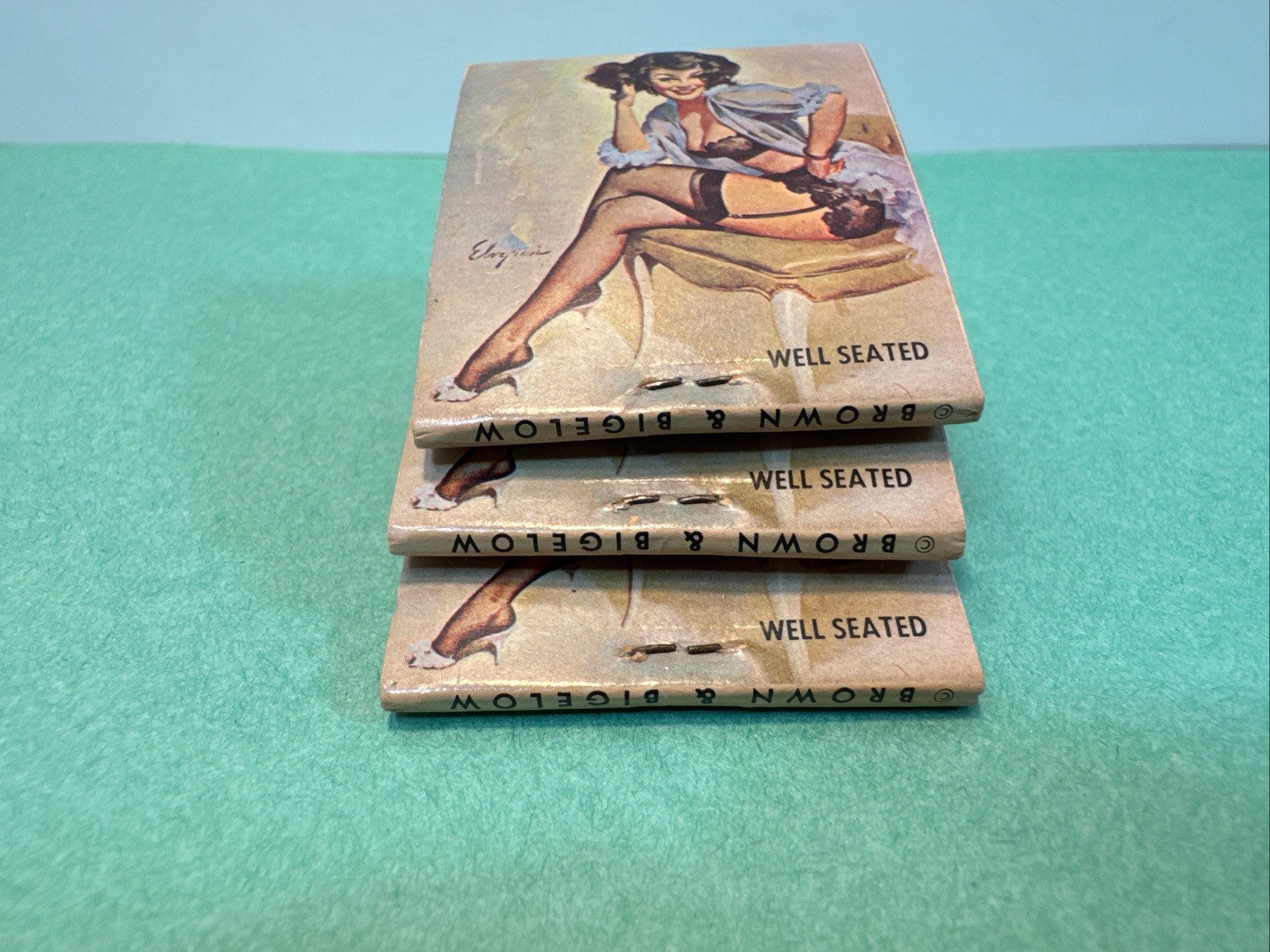 3 Grady Braddock's Savannah GA, Police Chief Felon, Elvgren Girlie Matchbooks