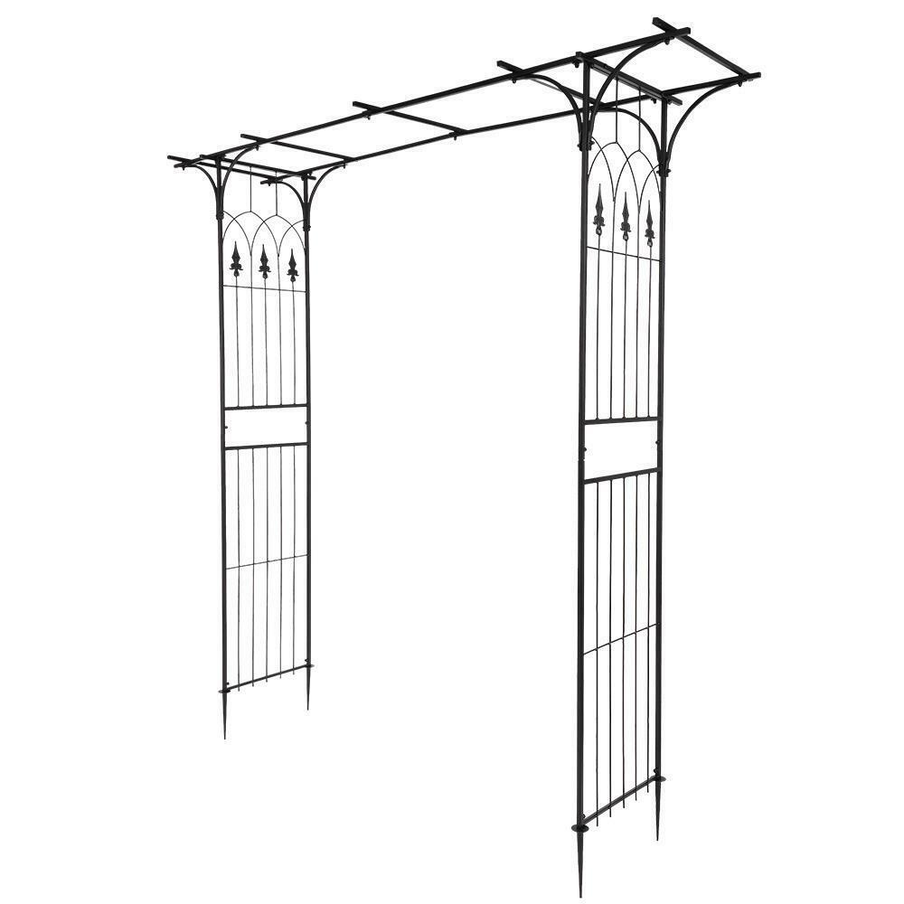 Outdoor Metal Garden Arch Gothic Arbor Garden Trellis For Climbing