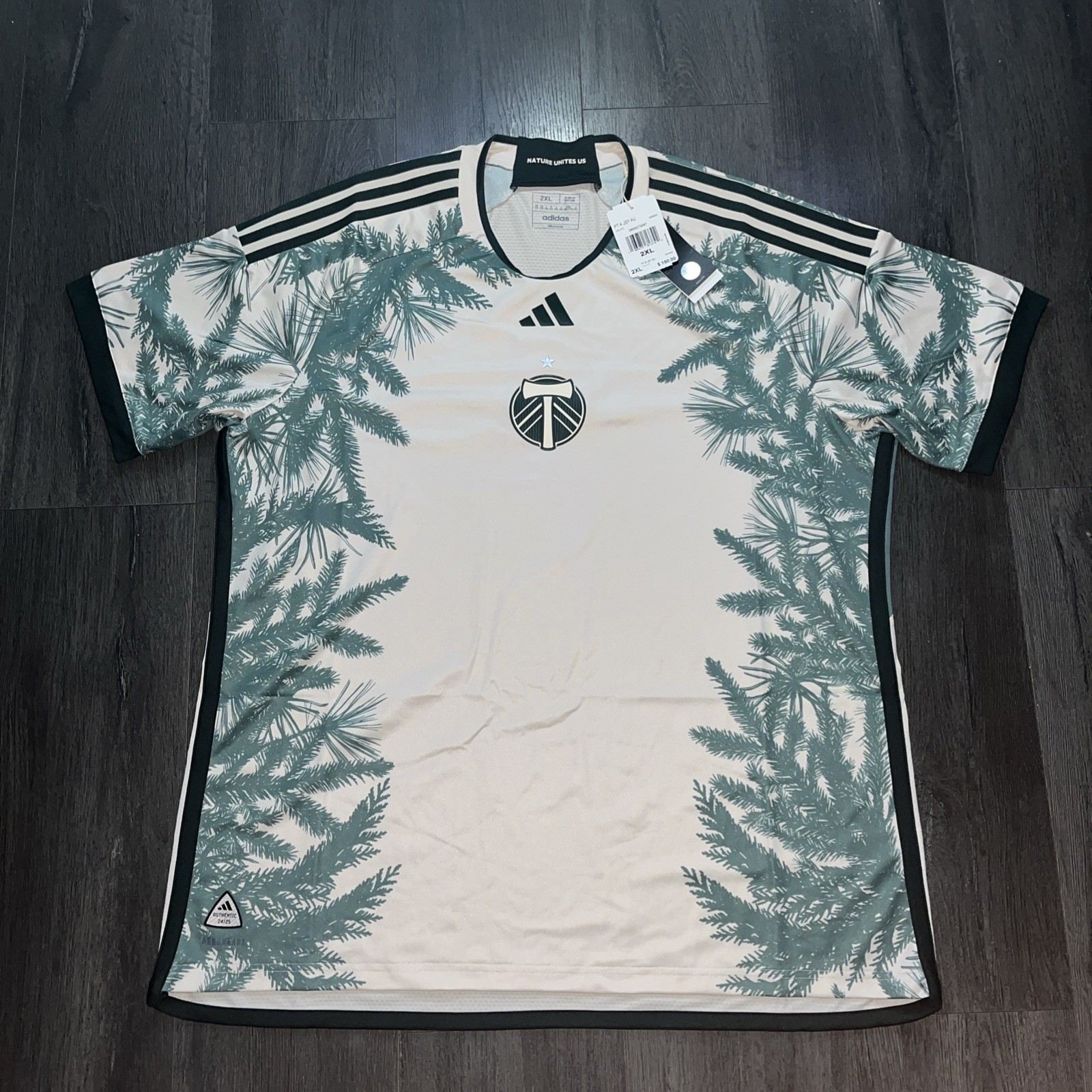 Adidas Mens 2XL MLS Portland Timbers FC 24/25 Authentic Away Soccer Jersey NEW
