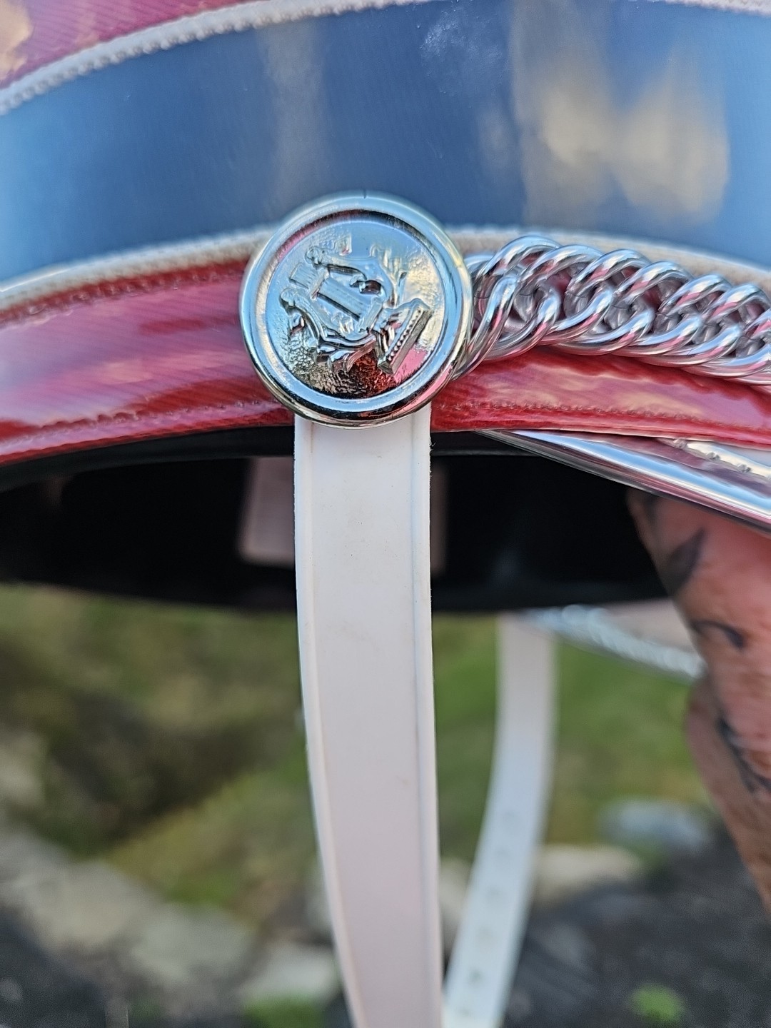 Vintage Fechheimer Bros Company Marching Band Hat Size 7 3/8 Shako Magnum