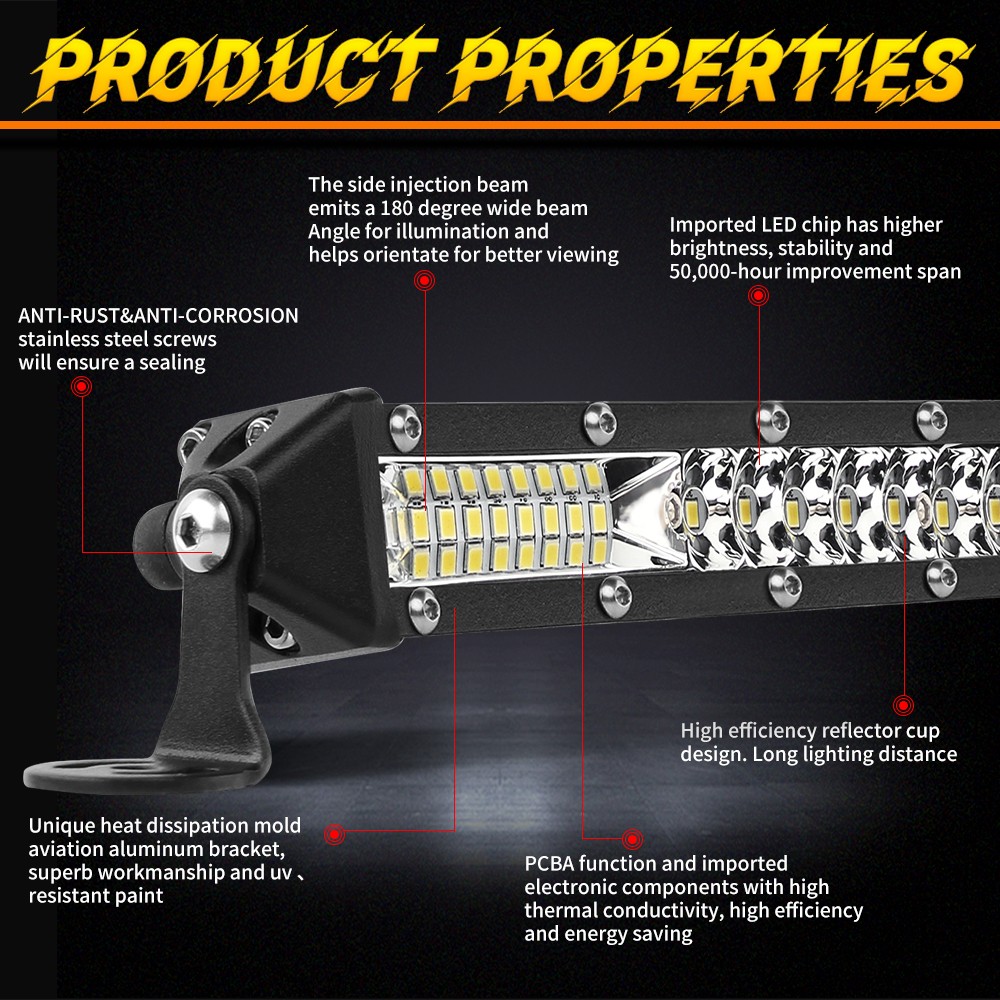 For Toyota Tacoma 2016-2023 Slim 780W 32" LED Light Bar Bumper Mounting Kit