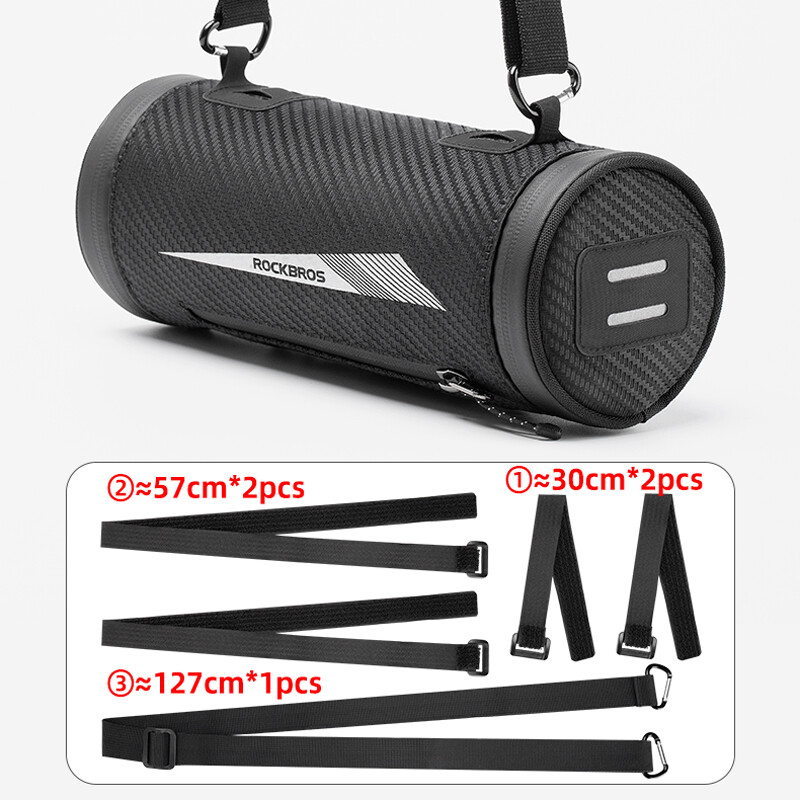 ROCKBROS Bike Front Handlebar Bag Rainproof Saddle Shoulder MTB Road Tube Bag
