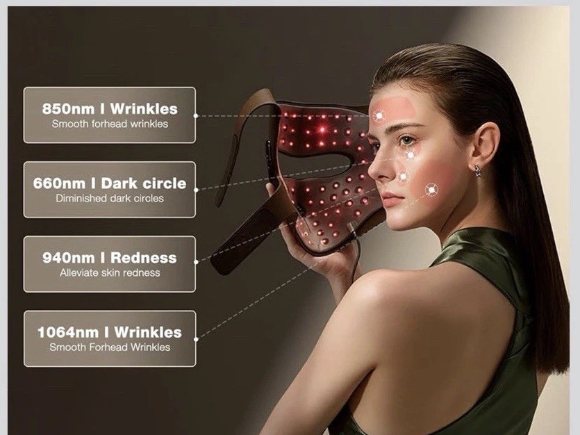 JOVS 4D Laser Light Therapy Mask - Red Light Therapy for Face, Led Face Mask