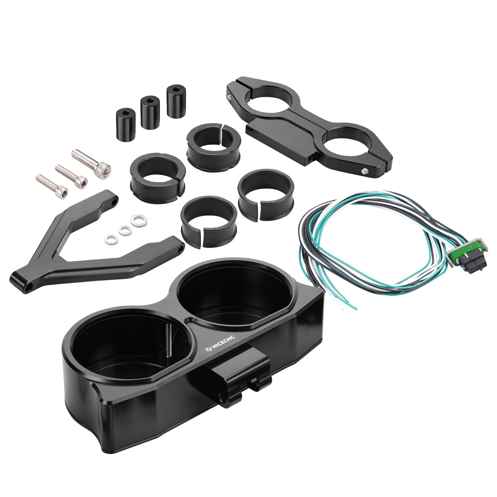 NICECNC Speedo Tach Cluster Relocation Case For Harley Road Glide FLTRX 2015-23