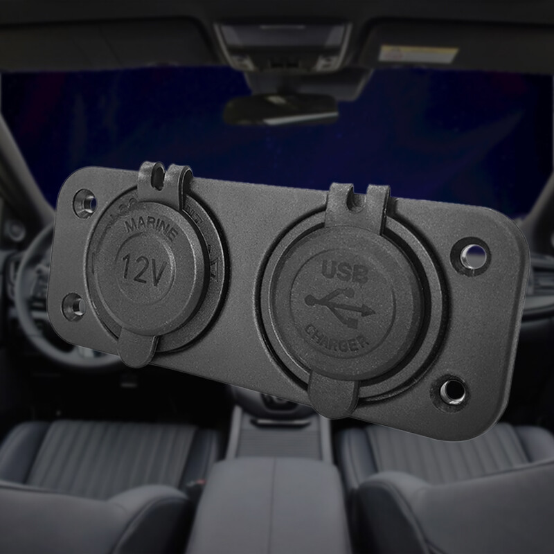 Dual USB Car Lighter Socket Splitter 12V Charger Power Adapter Outlet