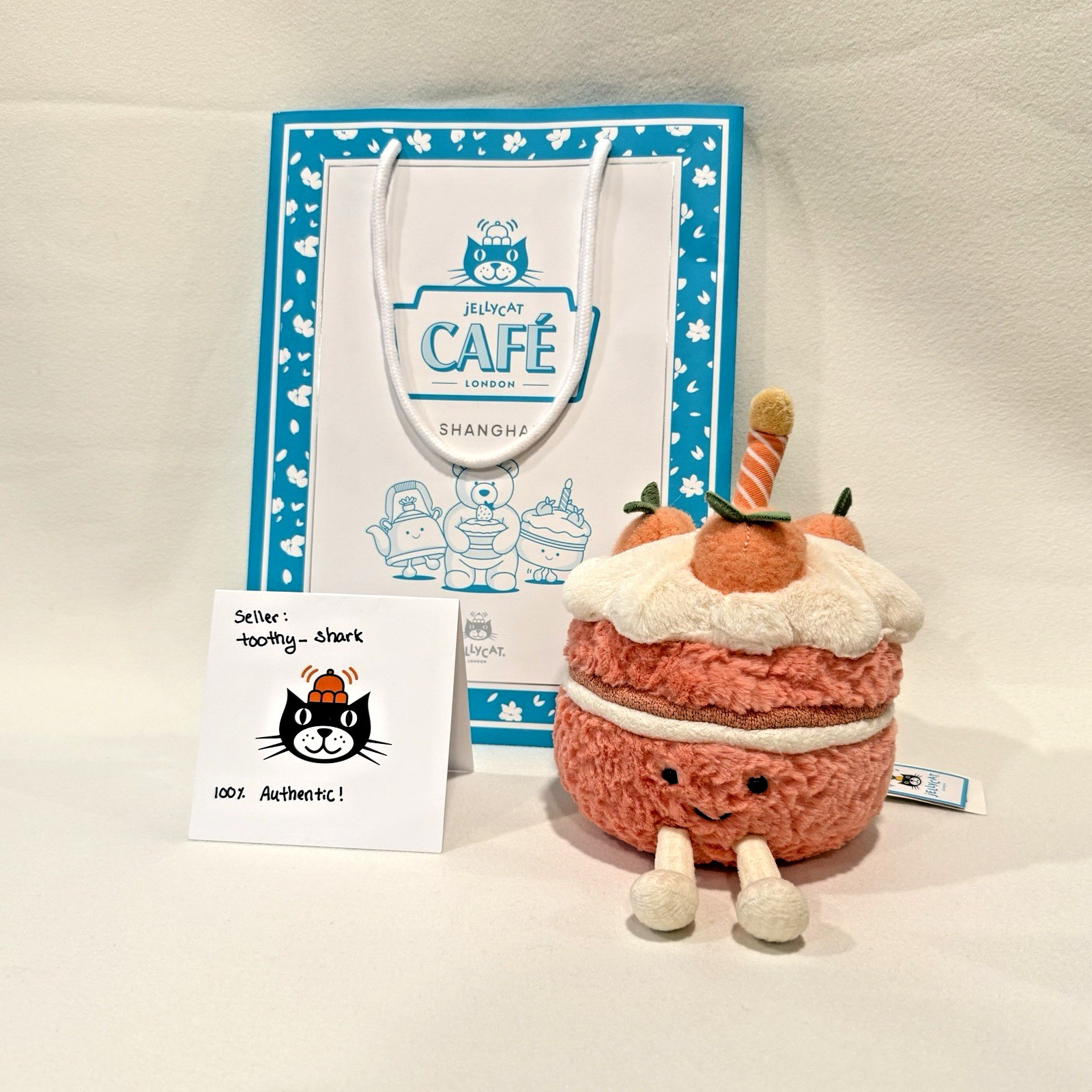 Jellycat Shanghai Exclusive Melibie Peach Cake - 100% Authentic - Ship from US