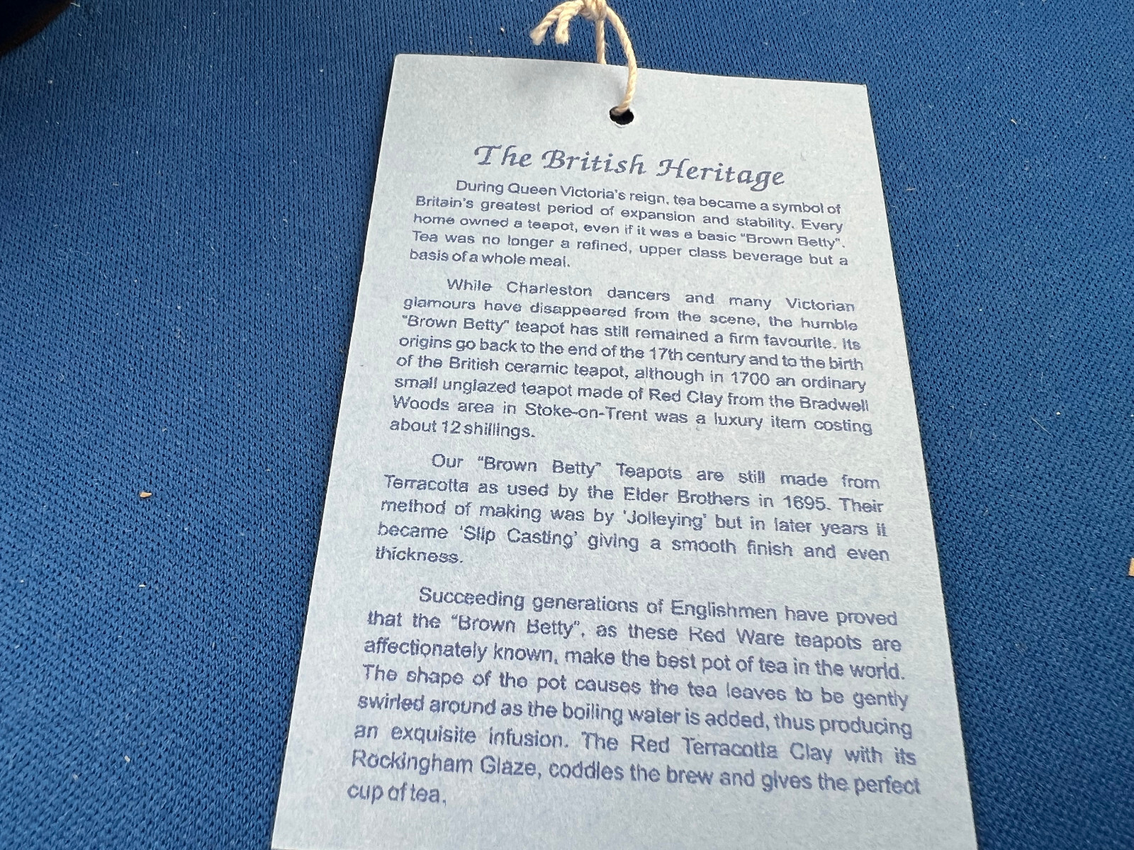 GENUINECOBALT BETTY, Red Clay, Rockingham Glaze, 4 Cup Tea Pot, MADE IN ENGLAND