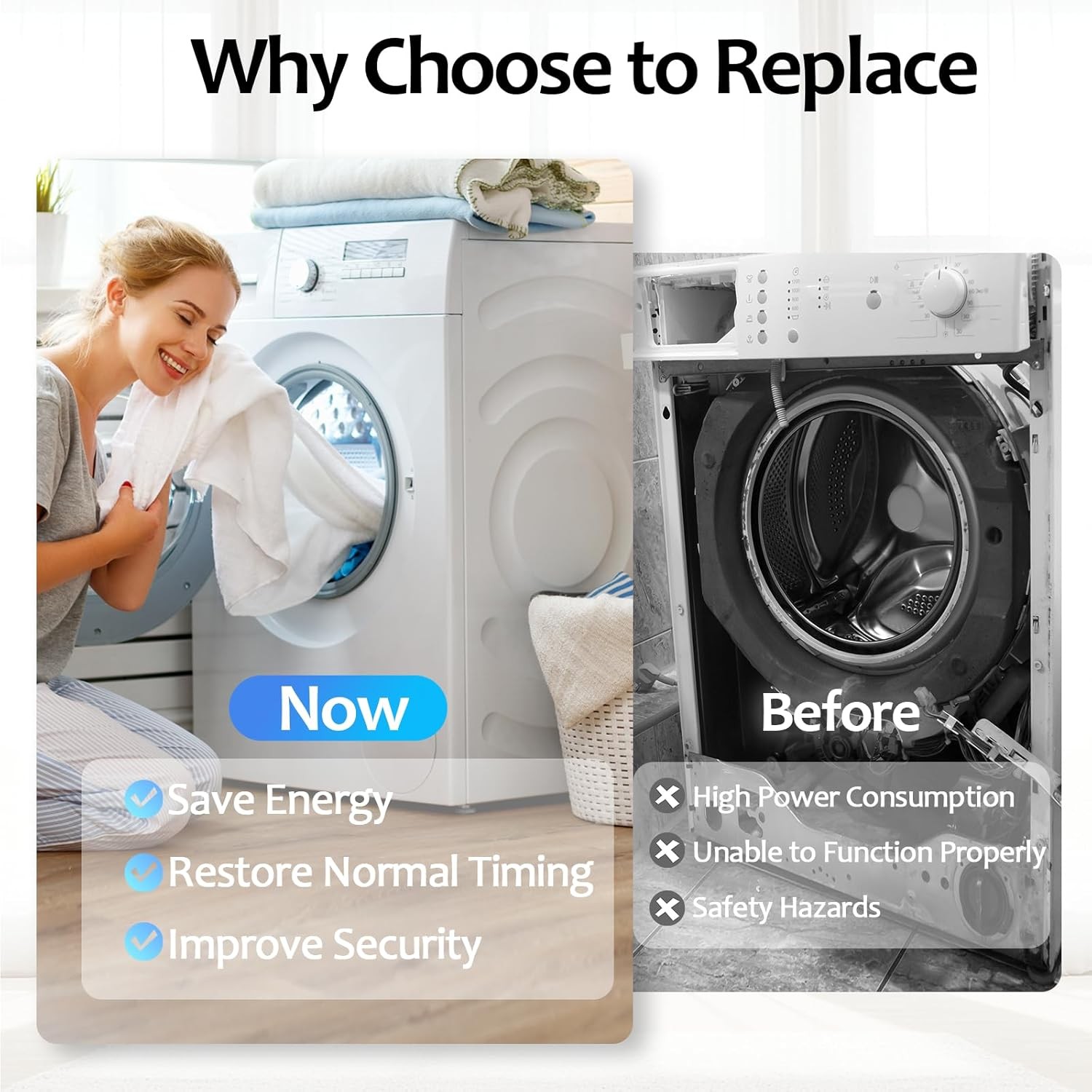 W10185982 WPW10185982 Dryer Timer for Whirlpool, Maytag WGD4800XQ0 WED4815EW1 US