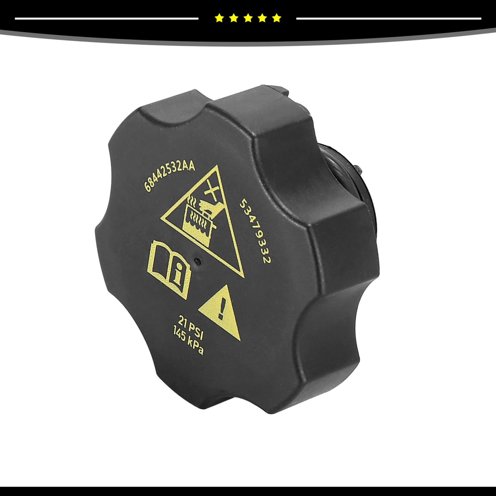 Radiator Coolant Recovery Cap 68442532AA for Jeep Grand Cherokee 2016-2021 Black