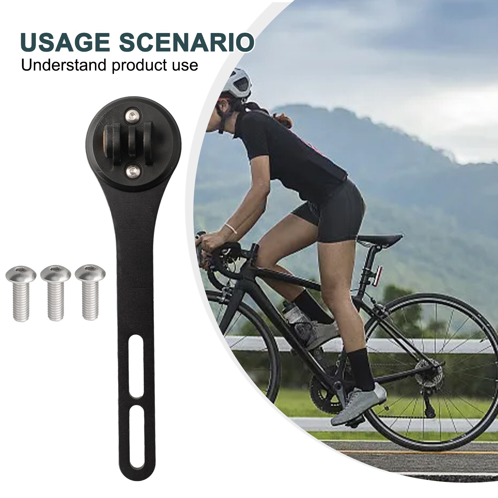 1PCS Carbon Bike Computer Mount Holder for Integrated Handlebar Garmin US Stock