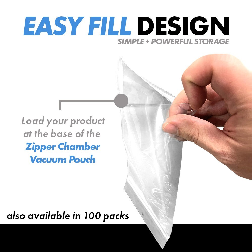 Zipper VacPouch - Chamber Vacuum Pouches, 3mil, 100 PACK