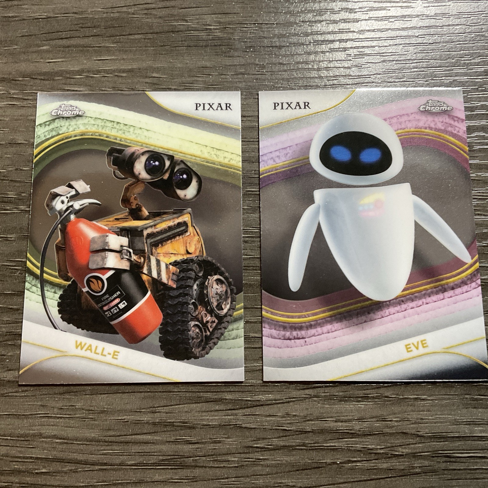 2025 Topps Chrome Disney Wall-E Movie Set (2) Cards