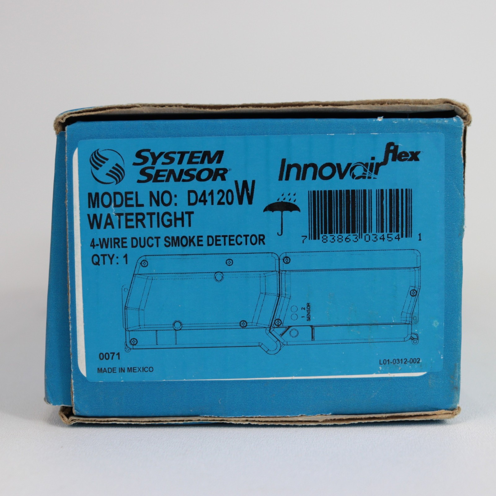 System Sensor D4120W 4-Wire Photoelectric Duct Smoke Detector Watertight