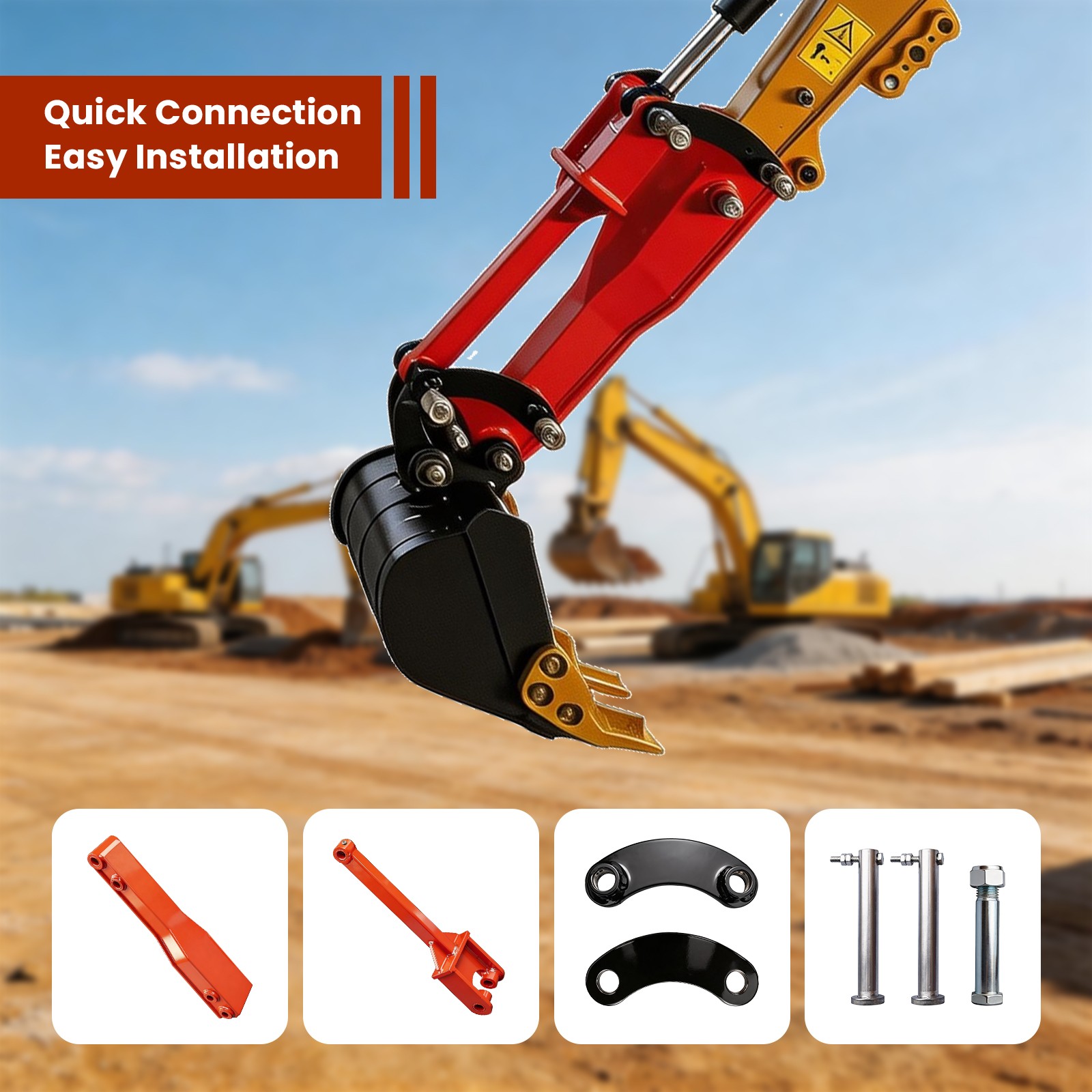 28in Excavator arm extension kit for mini excavators weighing between 0.8-1.8ton
