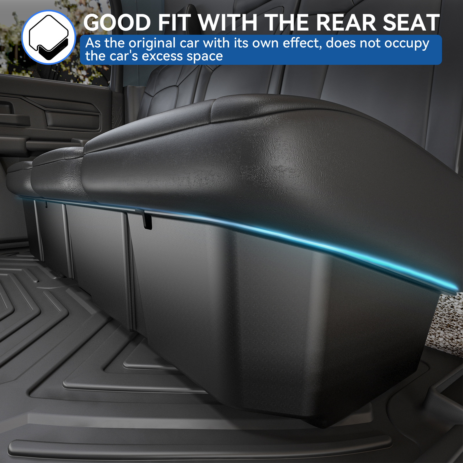 Rear Under Seat Storage for 2019-2024 Silverado Sierra 1500 20-24 2500HD 3500HD