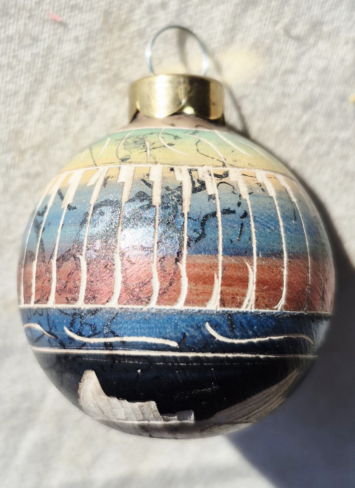 Vintage Native American Navajo Horsehair Ornament Signed