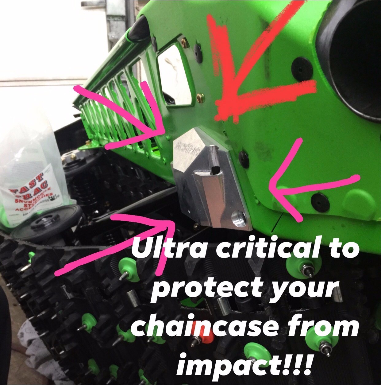 Arctic Cat & Yamaha Snowmobile Billet Chain case guard pickle protector