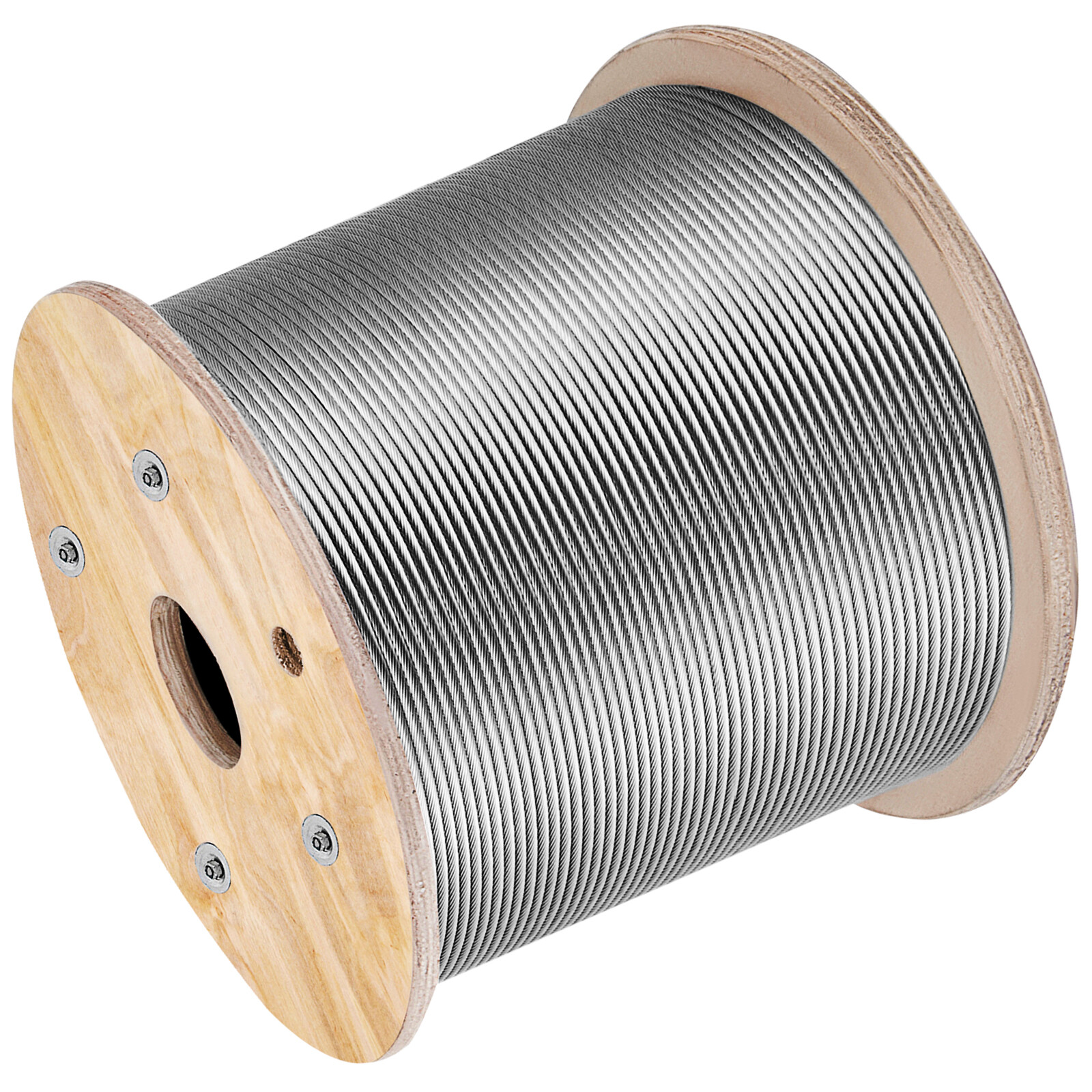 VEVOR T316 1000ft Stainless Steel Cable 1/8" 1x19 Wire Rope Cable Railing
