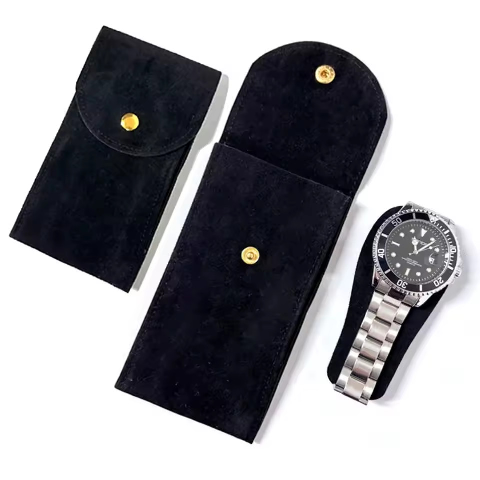 Watch Flannelette Fabric Bag Durable Travel Watch Pouch Case Luxury Style Velvet