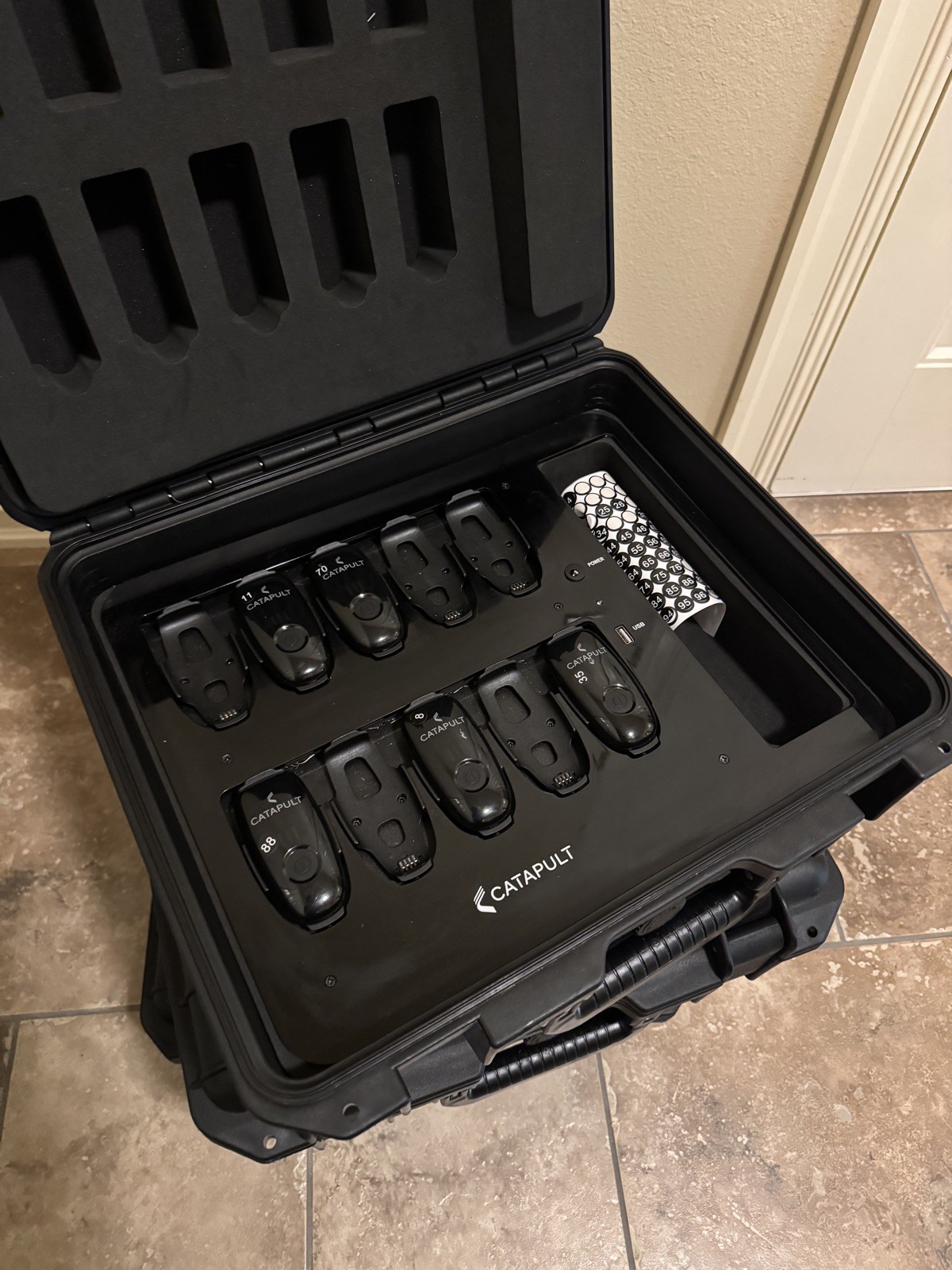 Catapult Team GPS Tracking Monitors - 25 Pods - 3 Heavy Duty Cases - No Chargers