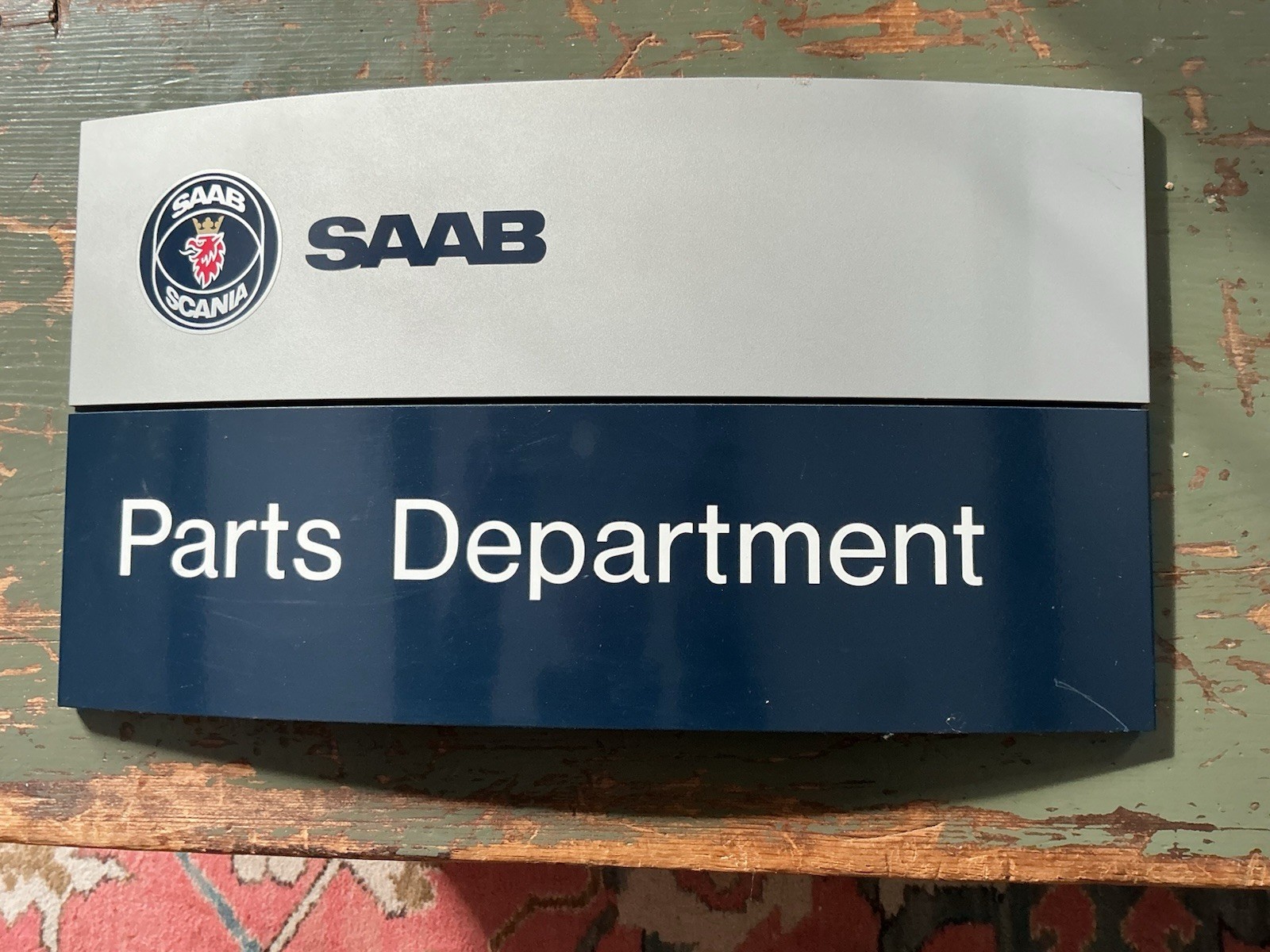 ORIGINAL GENUINE SAAB DEALER PARTS SIGN OLD STYLE LOGO