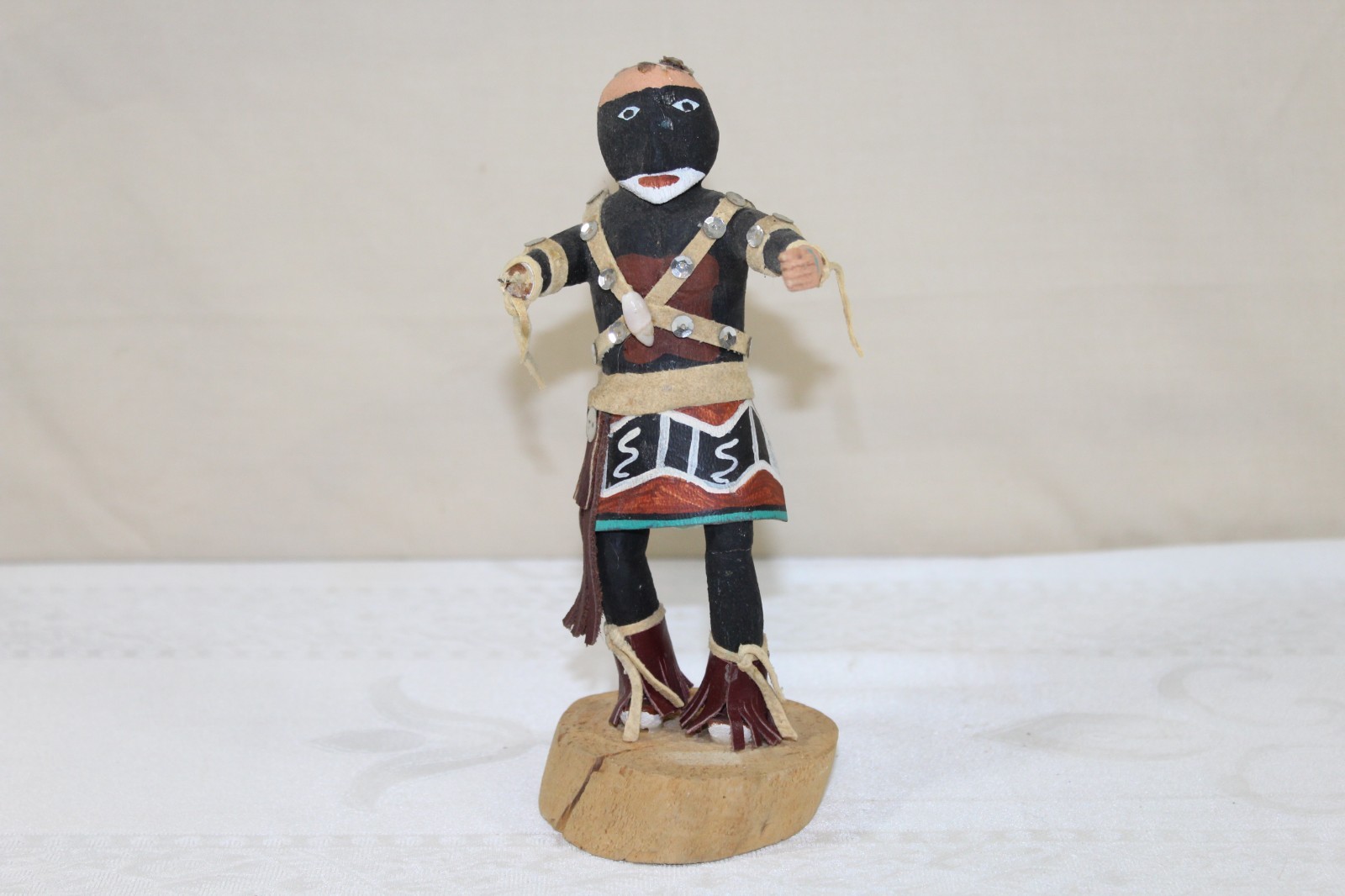 Vintage Hopi Pueblo 7.25" Kachina Doll "Snake Dancer" Signed with Losses