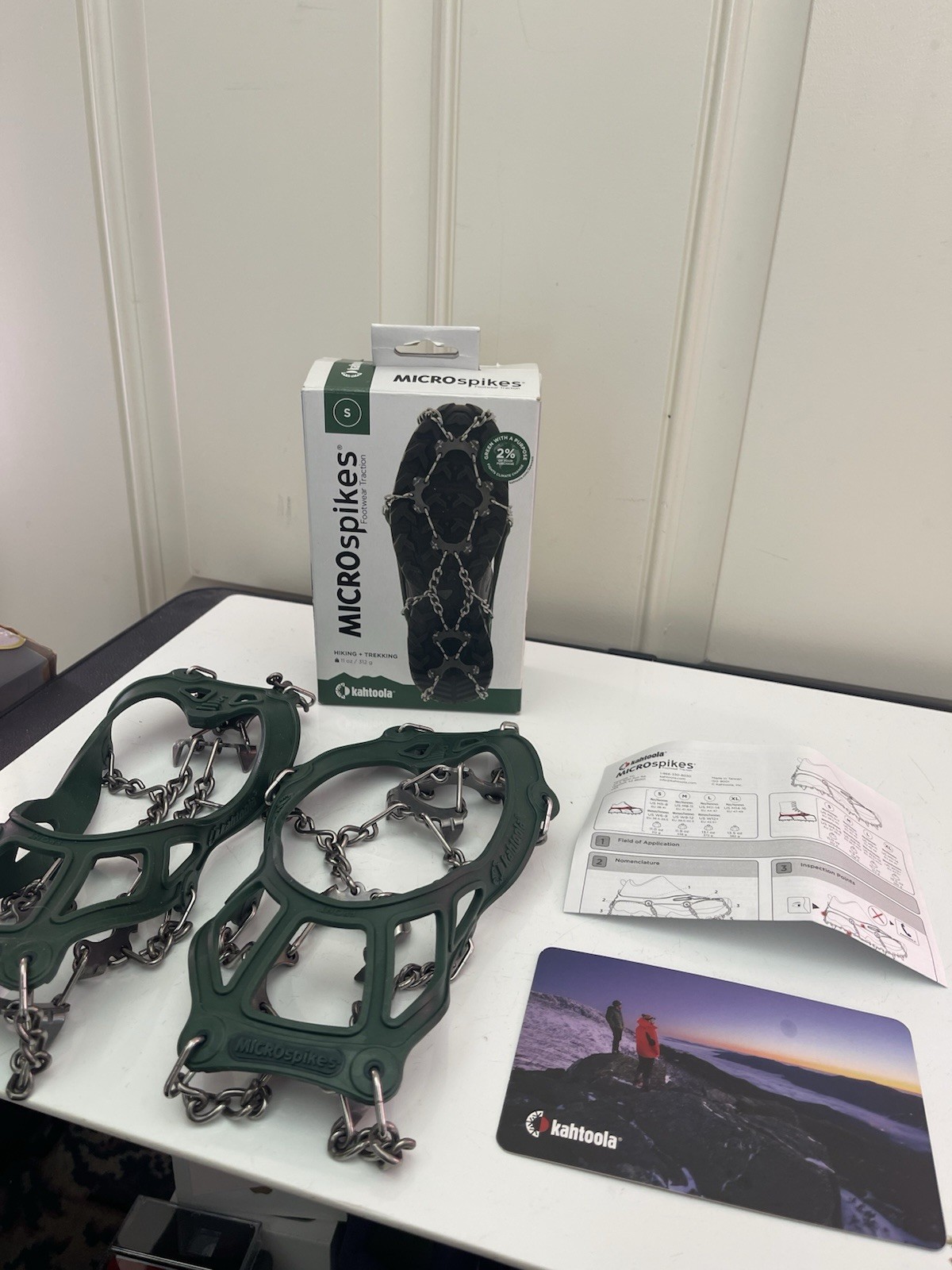 Kahtoola Microspikes Footwear Traction Hiking & Trekking Green Unisex Small