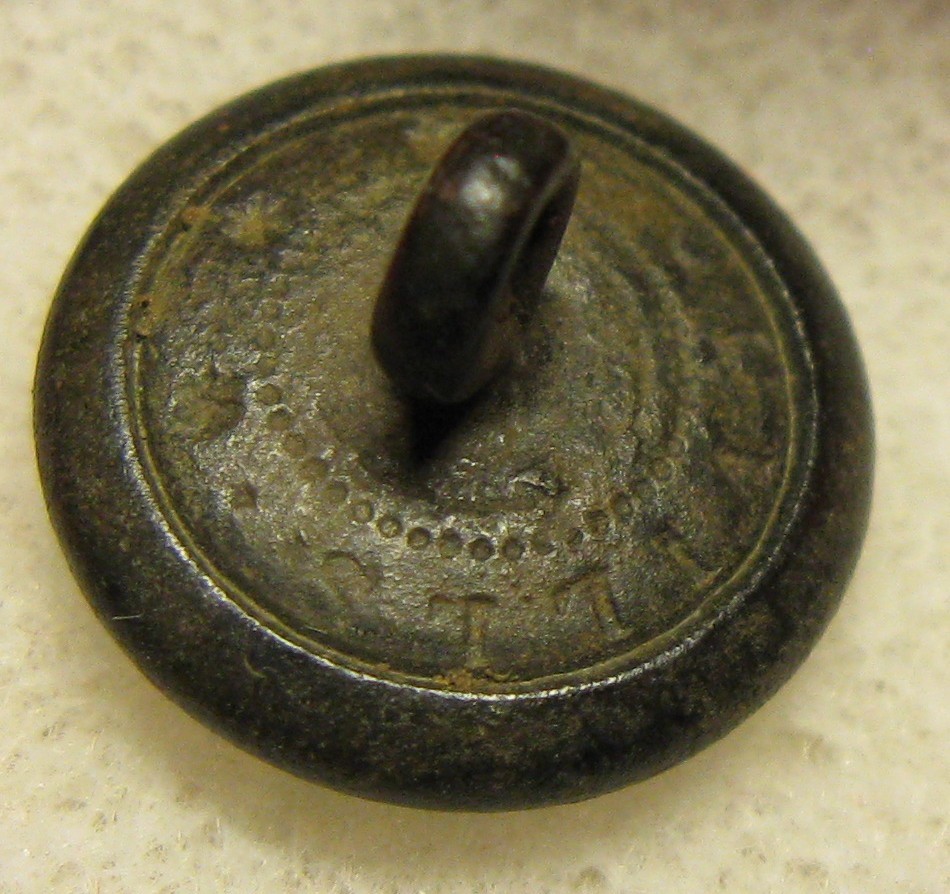 Pre-CW Republic of Texas Infantry Cuff Button, TX10Av
