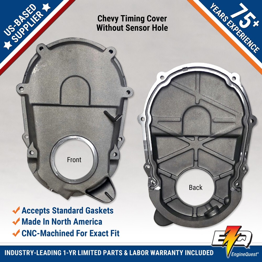 Chevrolet 7.4L & 8.2L 454 & 502 CID Timing Cover Without Sensor Hole
