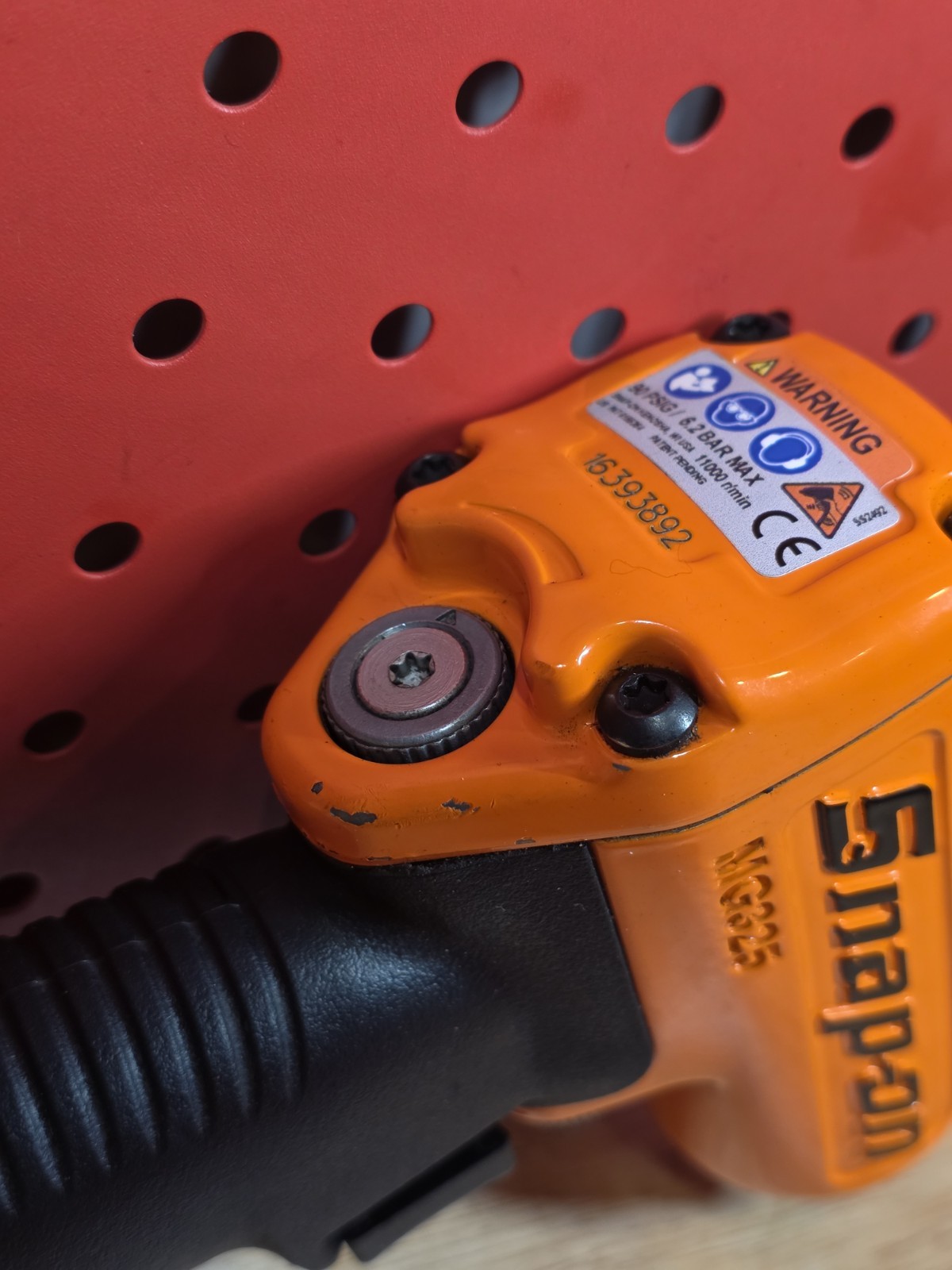 Snap-on Tools MG325 3/8" Drive Air Pneumatic Impact Wrench ORANGE With Boot Nice