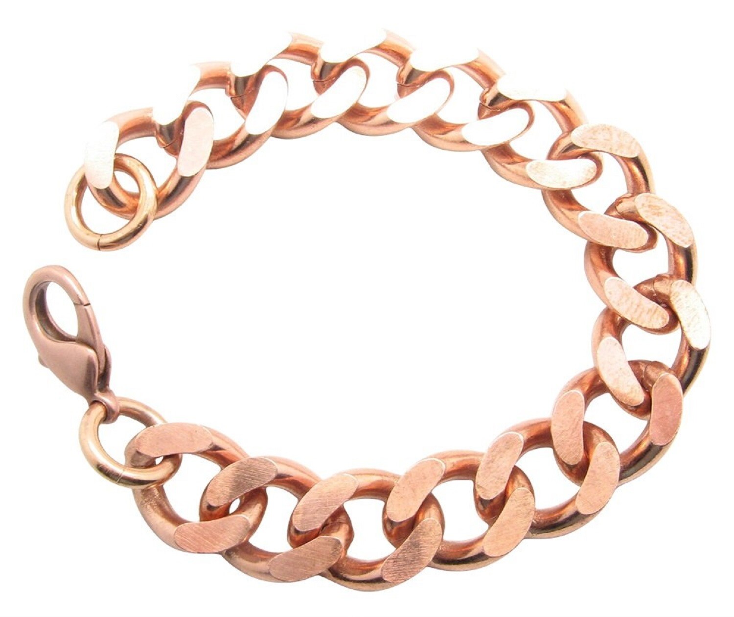 Solid Copper 5/8 of an inch wide - Men's 8 1/2 Inch Link Bracelet CB639G.