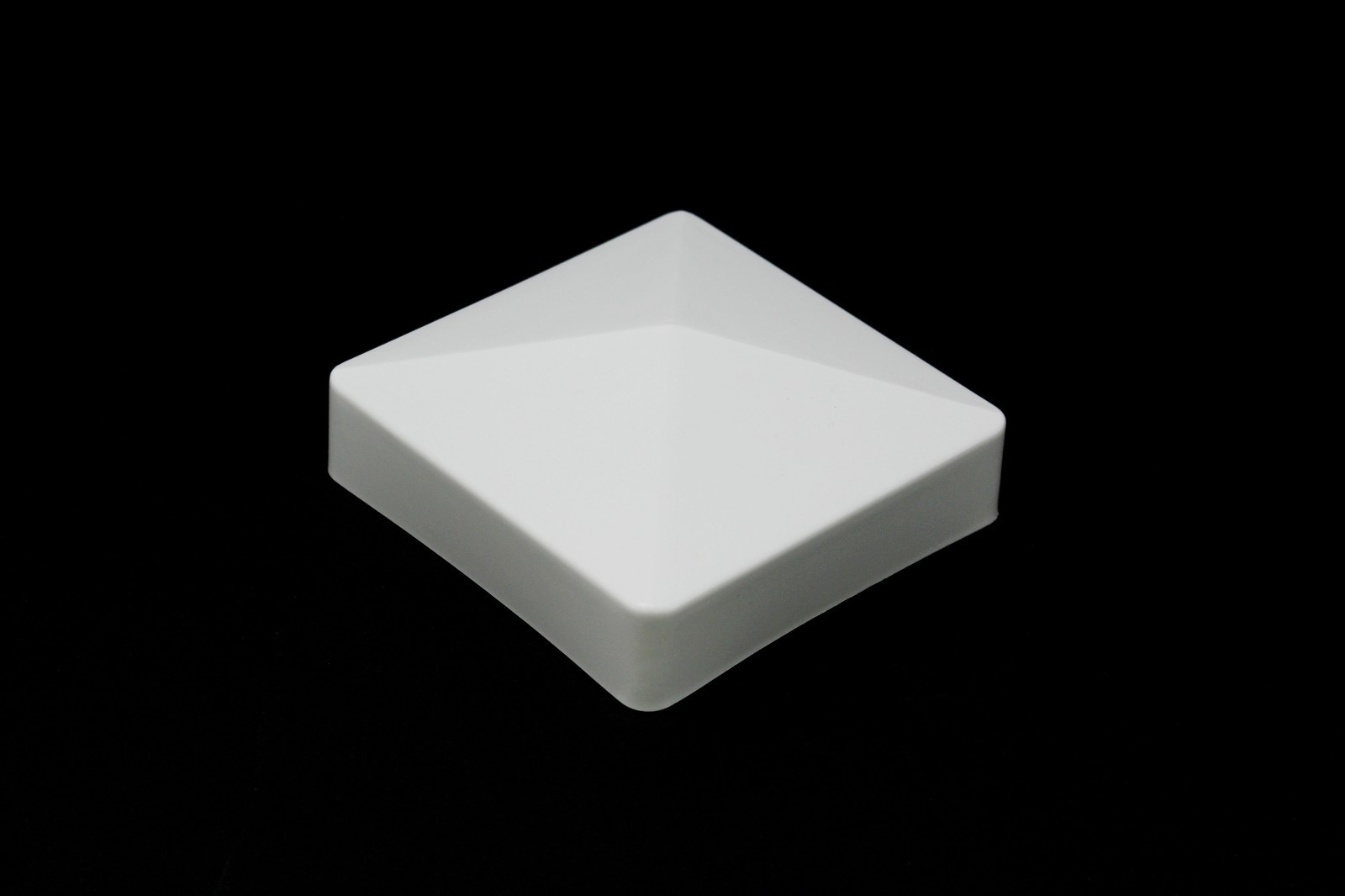 Fence Post Pvc or Vinyl Cap Plastic White True 4 x 4 pyramid 4x4 100 MM