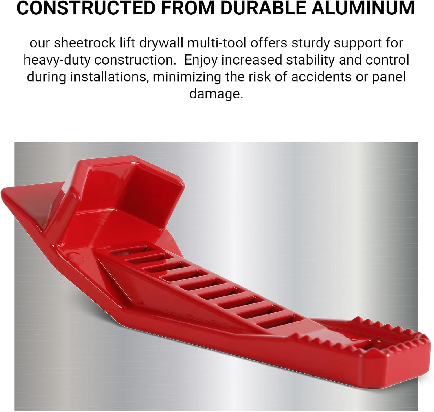 (2-Pack) XL Drywall Lift & Sheetrock Kicker Multi-Tool Set with Built-In Drywal