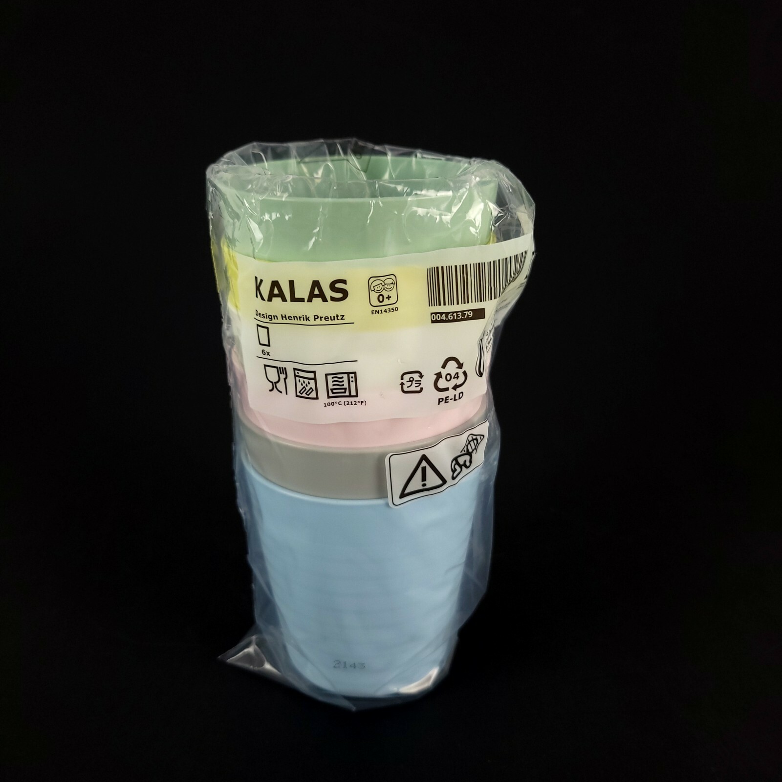 Ikea Kalas Children Kids Plastic Cups Pastel Colors 6 Cups New 8oz