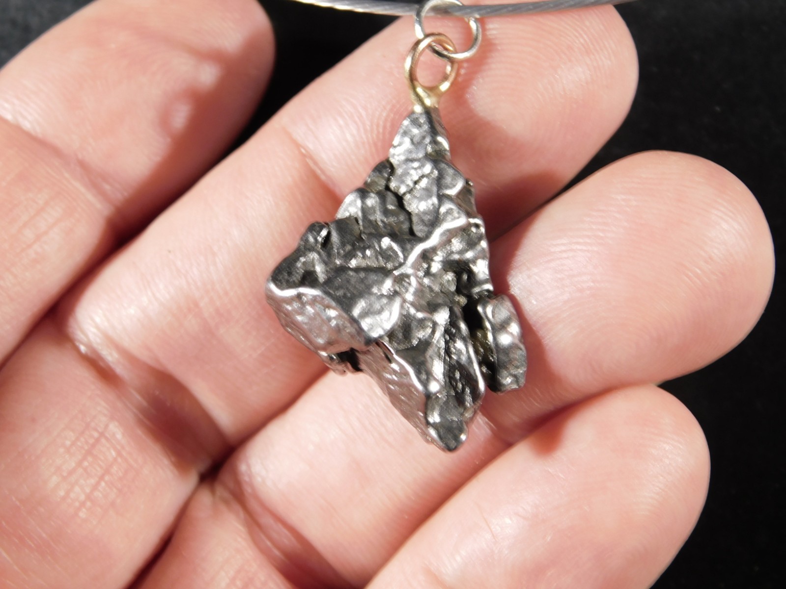 CAMPO Del Cielo METEORITE Pendant or Necklace...a Falling Star! Argentina 3.55