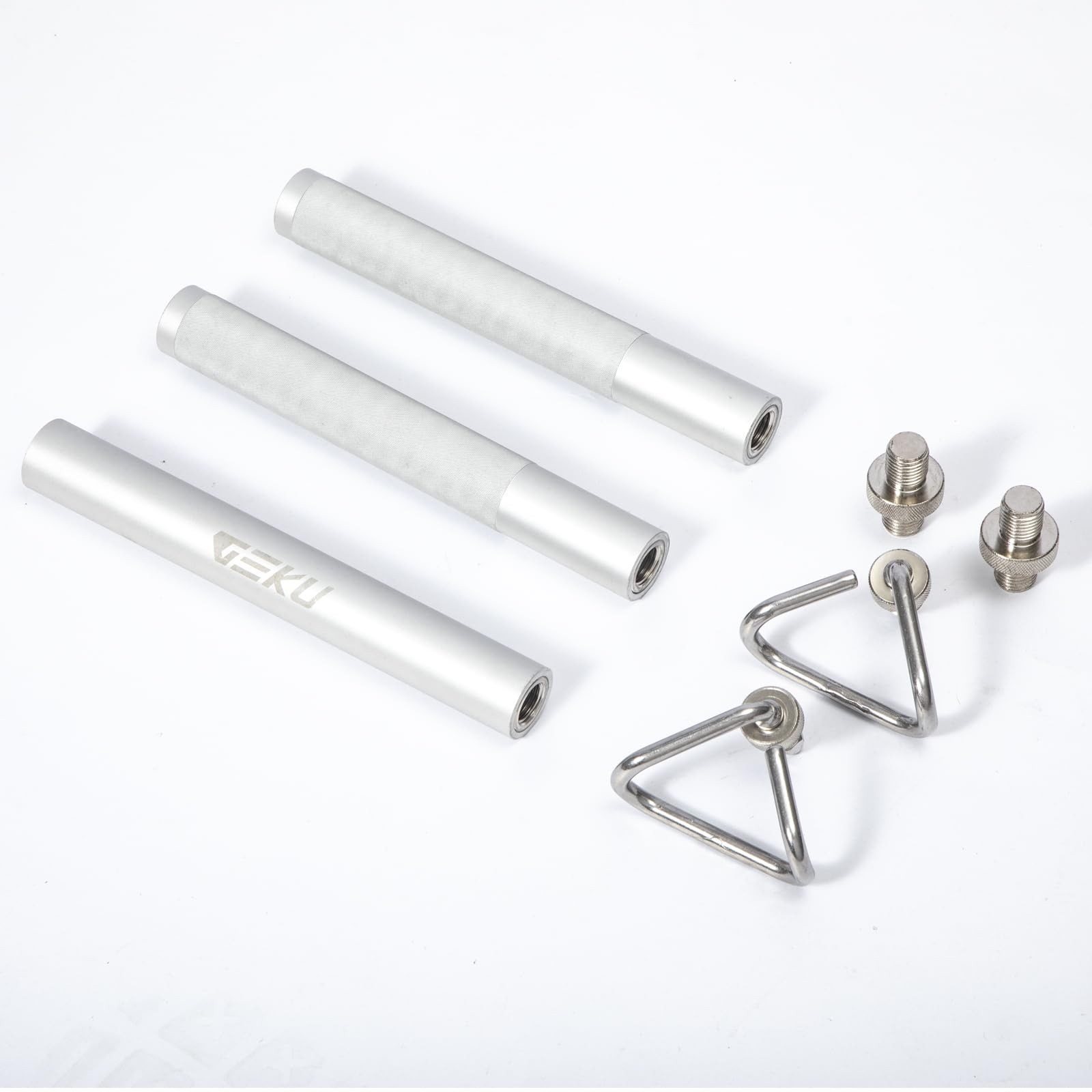 Aluminum Resistance Band Bar, 3-Section Detachable Heavy Duty Workout Bar for...