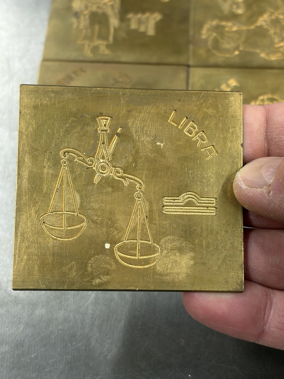 12 SIGNS OF THE ZODIAC MASTER TEMPLATES SOLID BRASS FROM NEW HERMES ENGRAVER