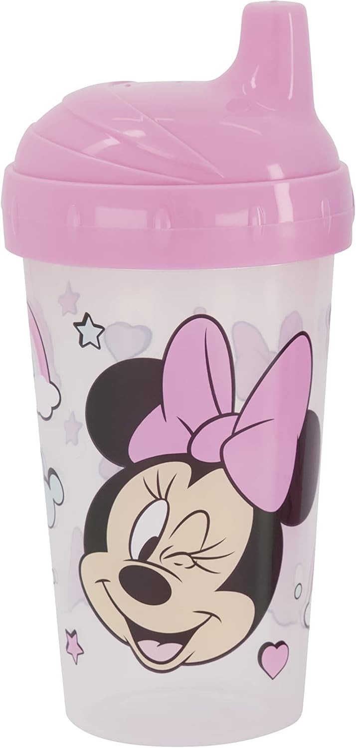 Disney Toddler Sippy Cups for Girls 10 Ounce Minnie Mouse Sippy Cup Pack of Tw