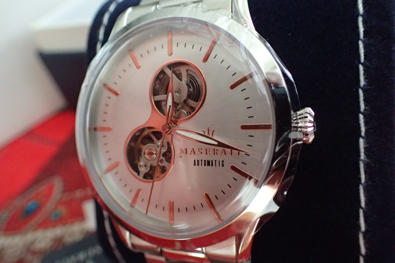 Maserati R8823125001 Men's Tradizione White Dial Automatic Watch unique box/tag