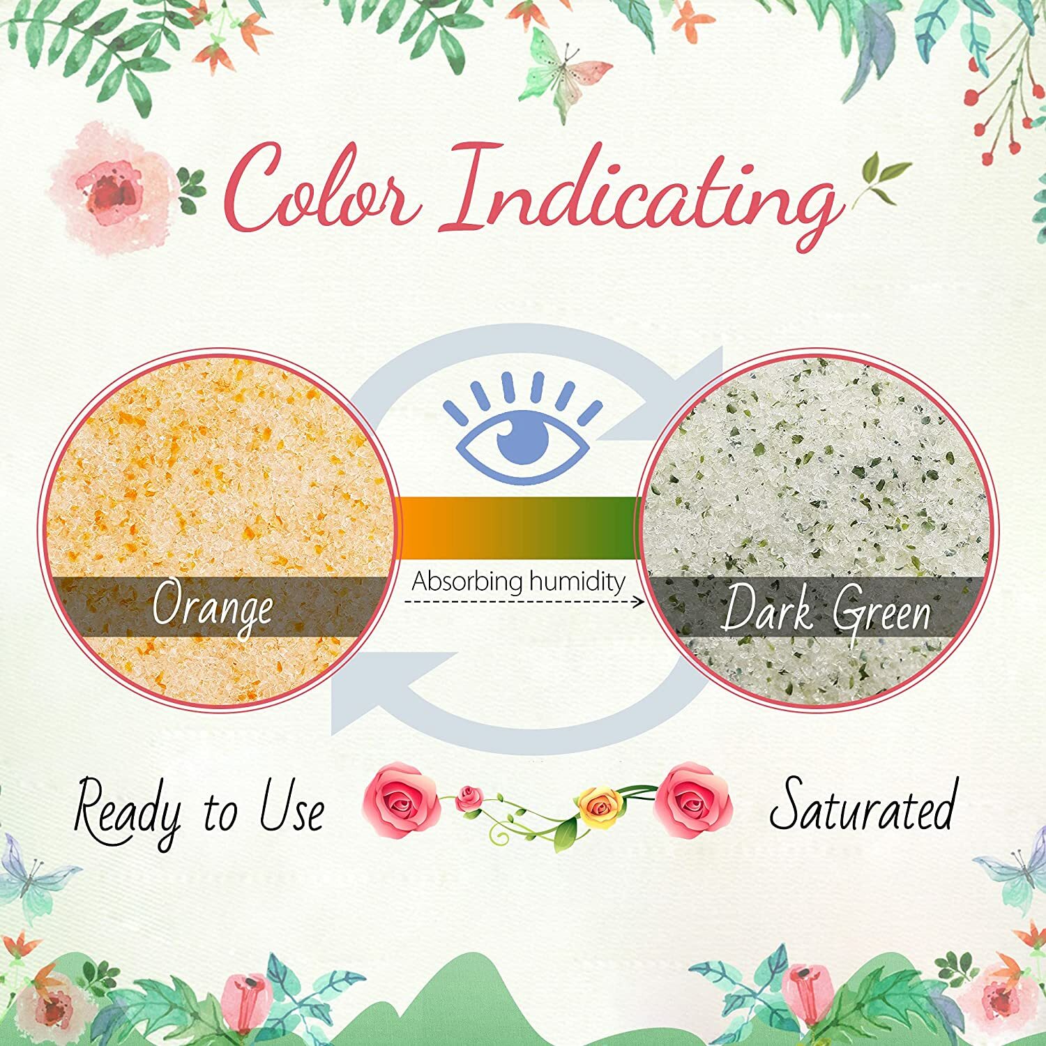 Silica Gel Flower Drying Crystals Color Indicating Wedding Bouquet Preservation