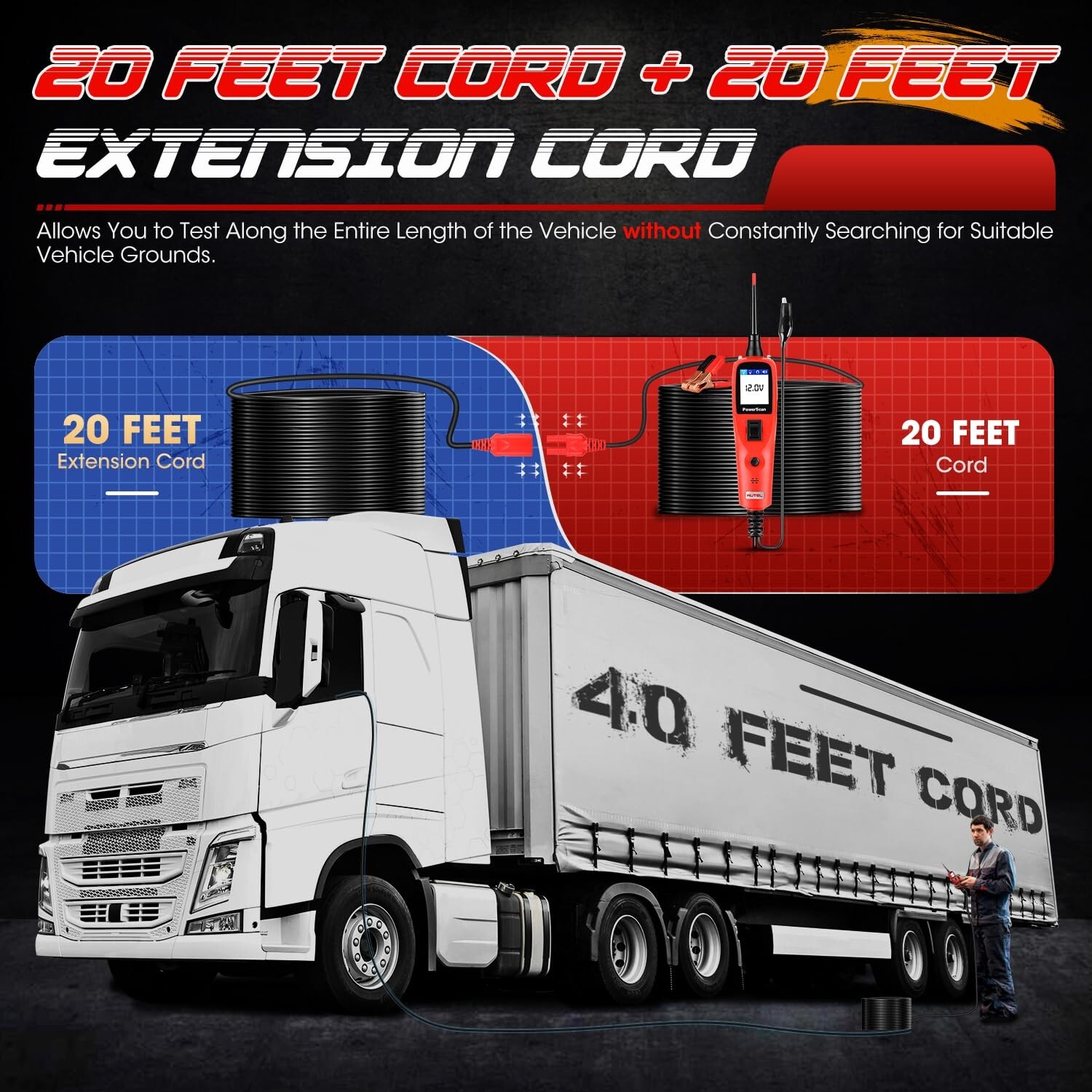 Autel PowerScan PS100 Electrical System Diagnosis Tool Auto Circuit Battery Test