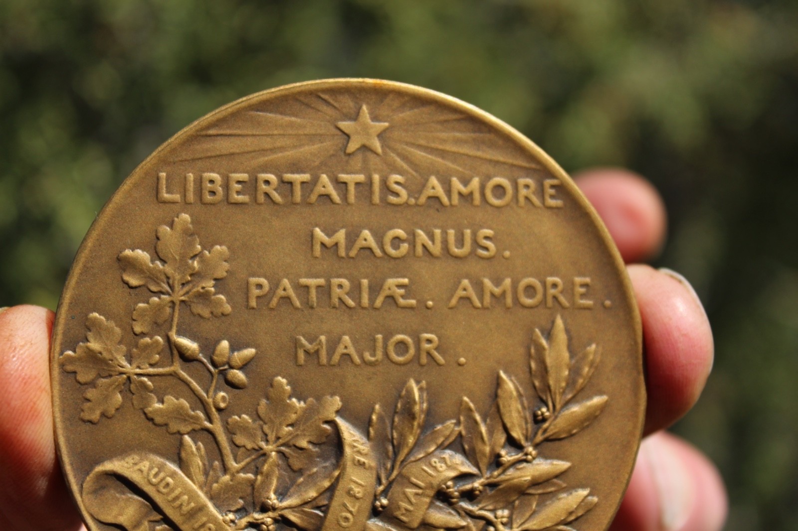 Art Medals Bronze LEON. GAMBETTA O. Roty - Beautiful FINE Condition