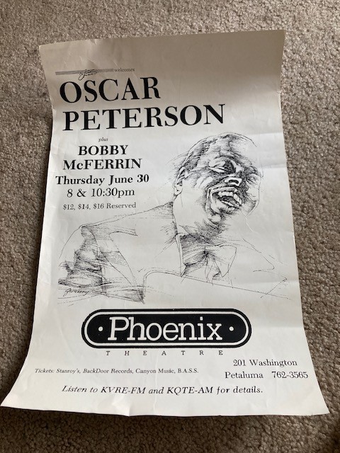 Oscar Peterson with Bobby McFerrin concert posters- 1983