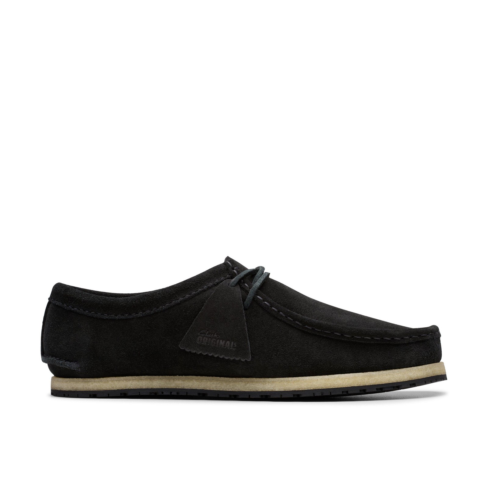Clarks Originals Mens Godney Lace Black Suede Casual  Shoes