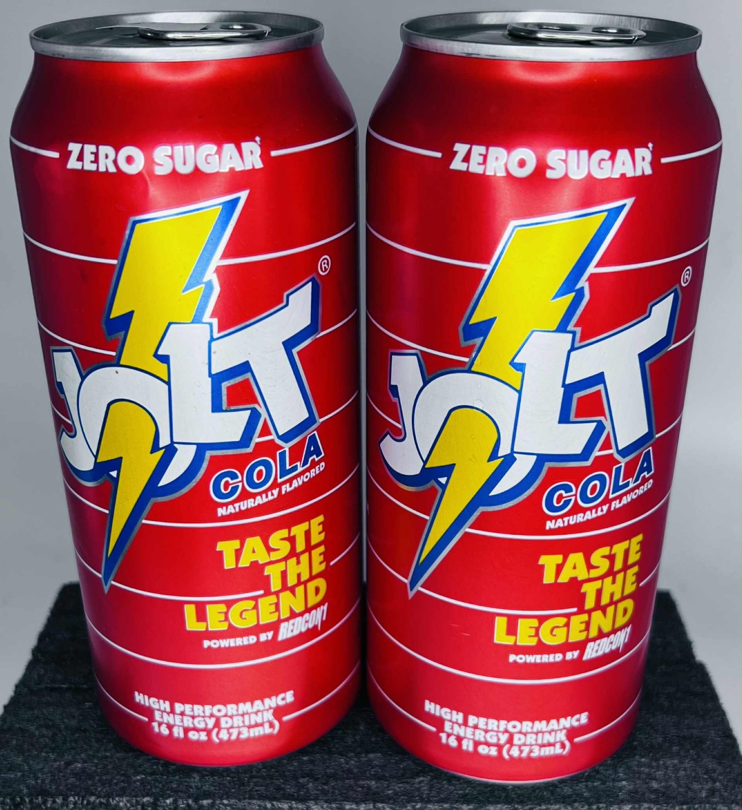 (2) Jolt Cola Energy Drink 16 oz Cans - by Redcon1 Zero Sugar! Exp 9/2027