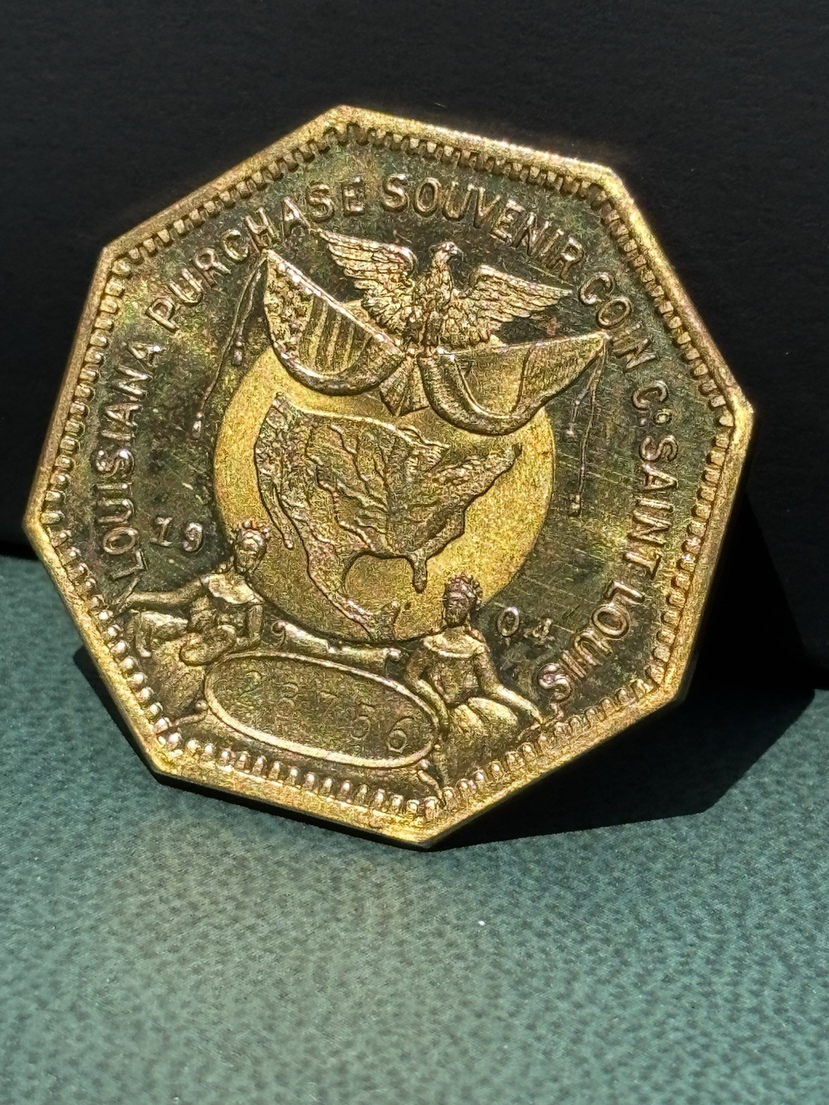 1904 Proof Like HK-306 So Called Dollar Louisiana Purchase Expo Octagonal Brass