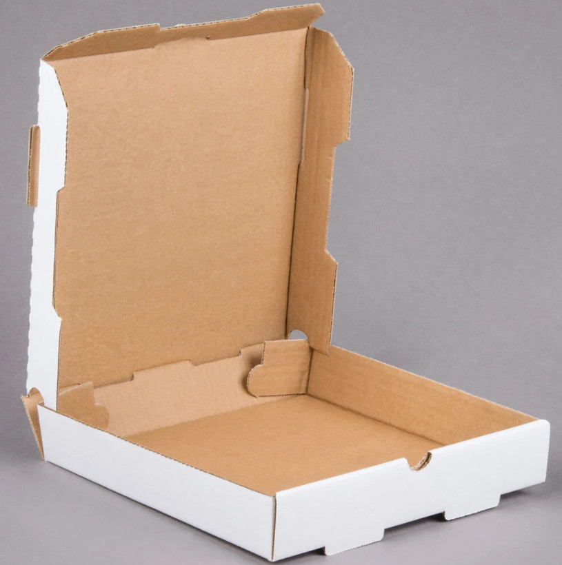 12" x 12" x 2" White Corrugated Plain Unprinted Pizza / Bakery Box (100/Bundle)