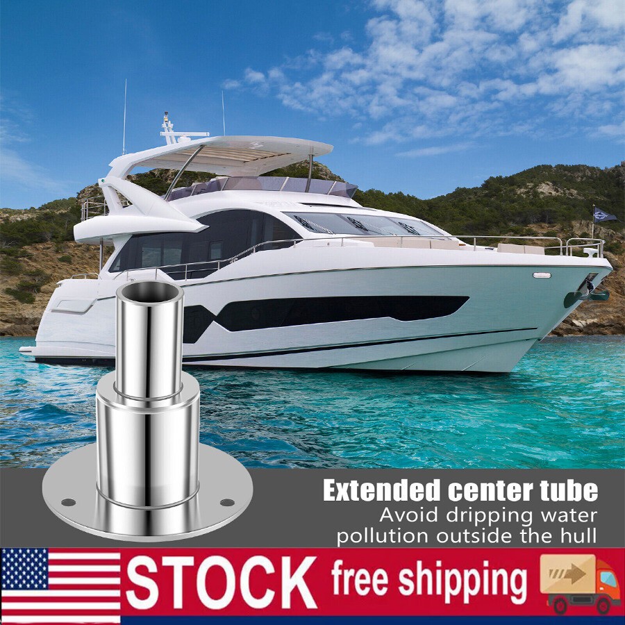 Thru Hull Exhaust Fitting, 24mm Stainless Steel 316, for Diesel Parking Heaters