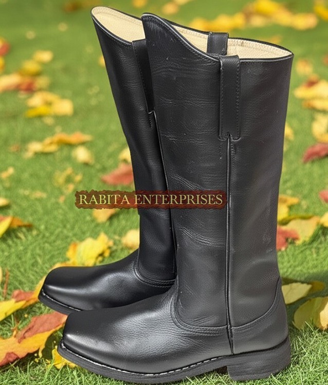 Cavalry Boots US - Sizes 5-15 - Black Leather - Highest Quality - Civil War